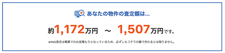 あなたの物件の査定金額は...