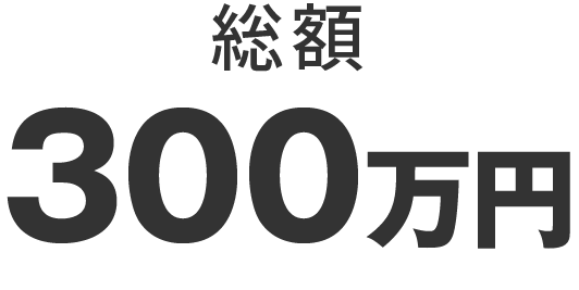 総額300万円