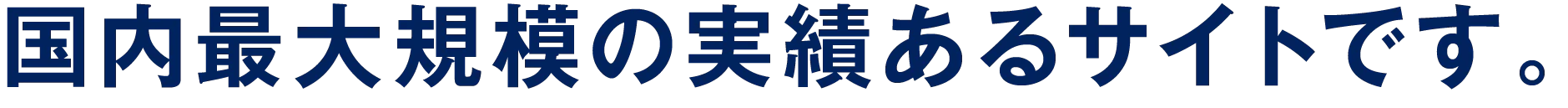 国内最大規模の実績あるサイトです。